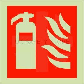 Photoluminescent Water Mist Fire Extinguisher Id Sign Uk Safety Stor