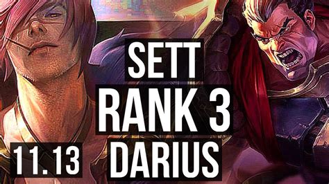 Sett Vs Darius Top Rank 1 Sett Rank 3 1002 8 Solo Kills