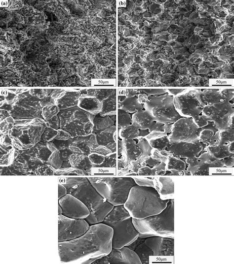 Sem Micrographs Of Fracture Morphology At A 475 °c B 500 °c C 525 °c