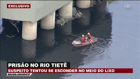 Suspeito pula no rio Tietê para fugir da polícia YouTube