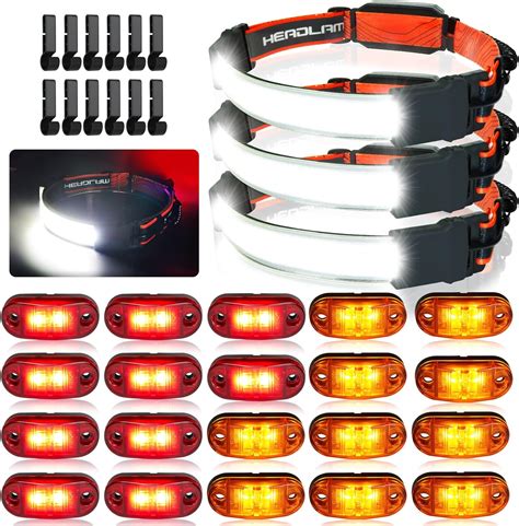 Psdriqq 20pack Led Trailer Lights Side Marker Clearance Indicators Lamp 3pack Led