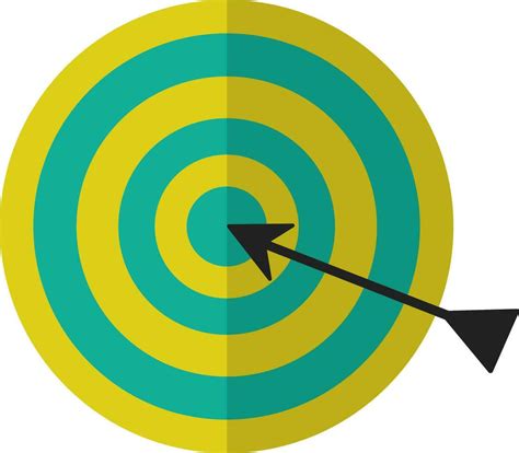 Grey Target Arrow With Bullseye In Green And Blue Color 27682114