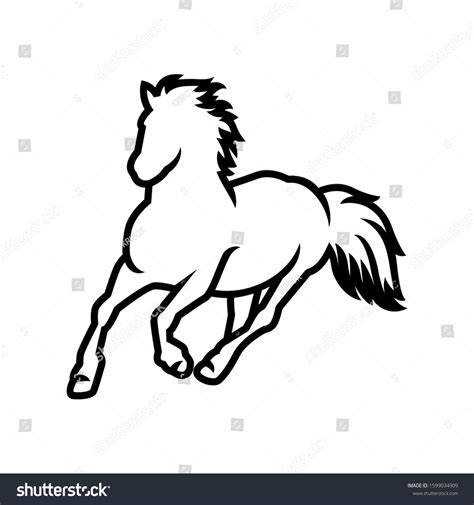 Wild Horse Animal Vector Silhouette Stock Vector (Royalty Free ...