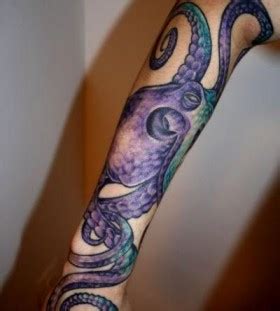 Snake purple tattoo