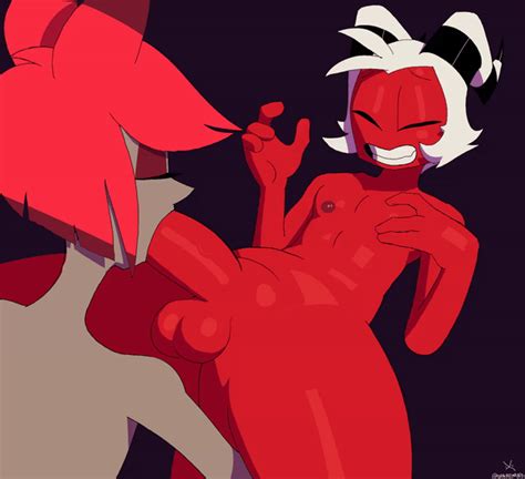 Rule 34 2boys Alastor Hazbin Hotel Animated Balls Blowjob Closed Eyes Demon Dracreloaded