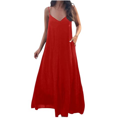 Vekdone Sexy Sundresses For Women 2024 Summer Sleeveless Spaghetti