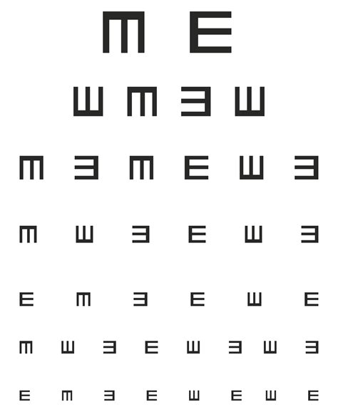 Eye Test Chart Printable Pdf