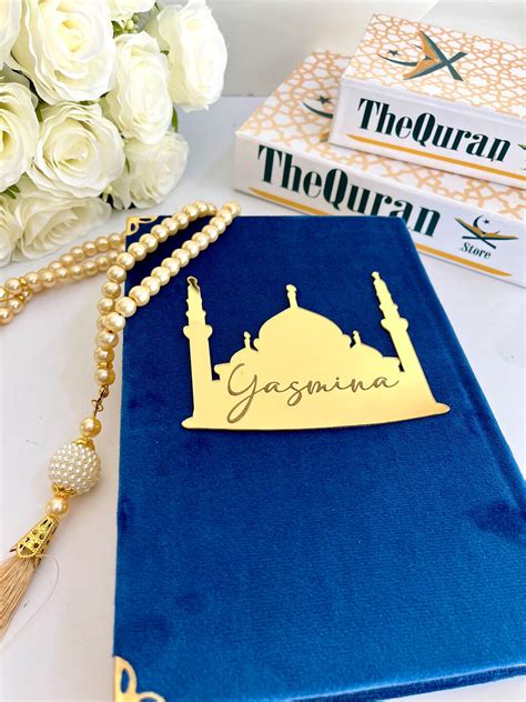 Personalized Quran Royal Blue Quran Friend Quran Tasbeeh Gift