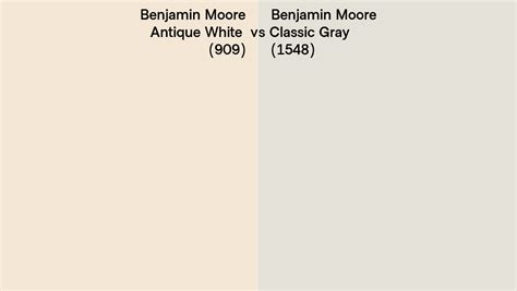 Benjamin Moore Antique White Vs Classic Gray Side By Side Comparison