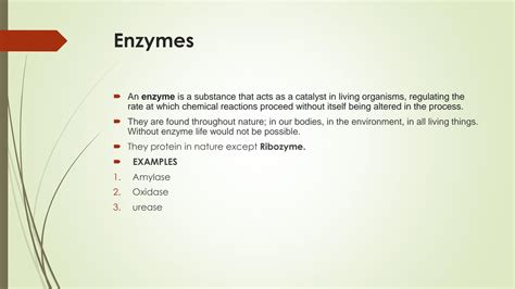 Solution Biochemistry Topic Application Of Enzymes Ppt Assignment