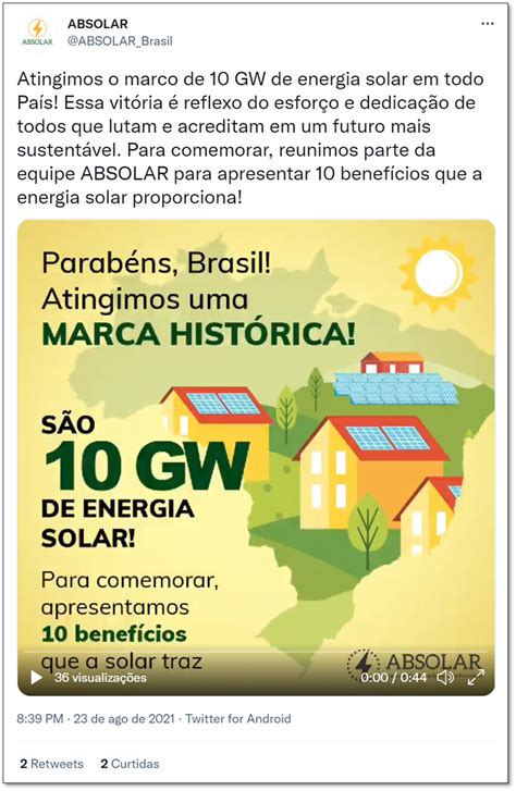 Brasil Supera Marca Histórica Na Produção De Energia Solar Blog Do Gm