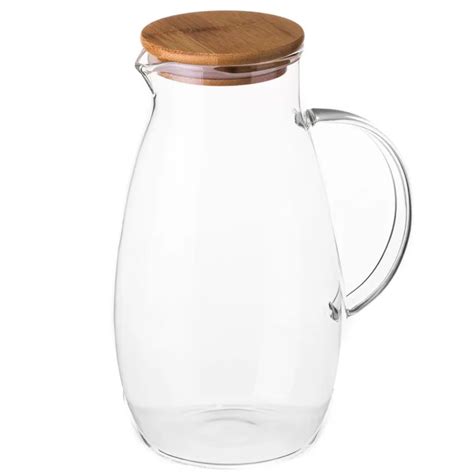 Carafe à jus de fruits en verre et bouchon bambou 2L Maisons du Monde