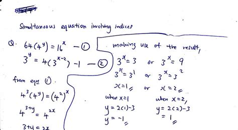 The Maths Clinic Simultaneous Equation Involving Indices Question And Solution