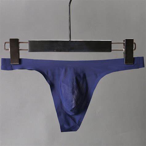 Ultra Thin Seamless Thong Men G Strings And Thongs Men Pouch Ice Silk