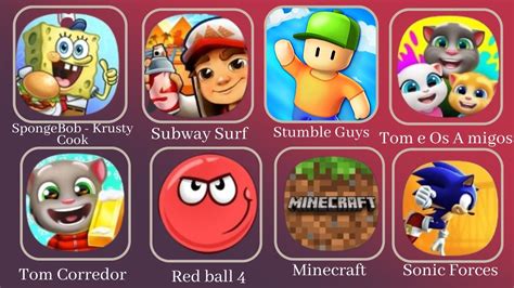 Bob Esponja Subway Surf Stumble Guys Tom E Os Amigos Tom Corredor Red