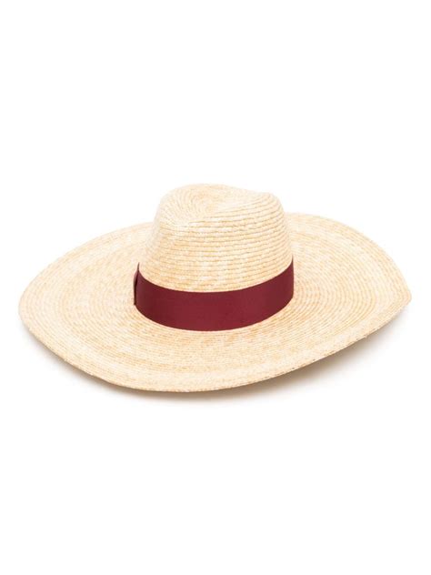 Borsalino Panama Wide Brim Straw Hat Farfetch