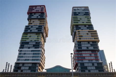 Lusail Marina Twin Tower In Doha Qatar Editorial Photo Image Of