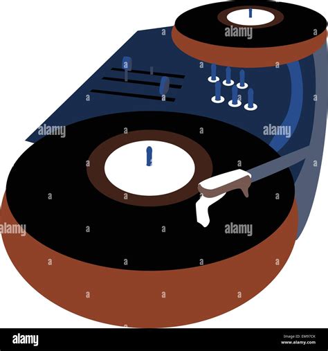 Vector Turntable Dj Music Party Stock Vector Image Art Alamy