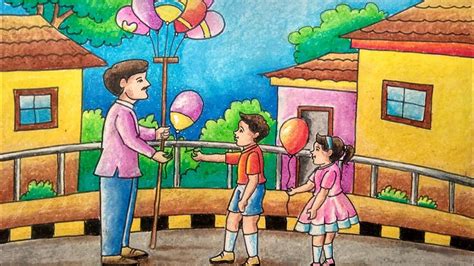 Balloon Sellerhow To Draw Balloon Seller Draweasy Balloon Seller