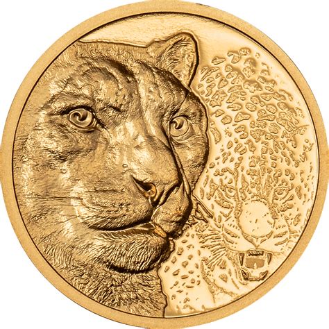 2024 Mongolia Wild Mongolia Snow Leopard 1 10 Oz Gold Proof Coin