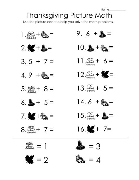 Picture Math Worksheets To Print Activity Shelter