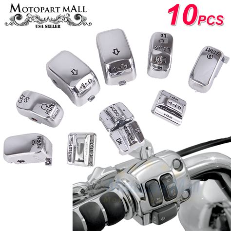 Chrome Hand Control Switch Housing Caps For Harley Electra Road Glide