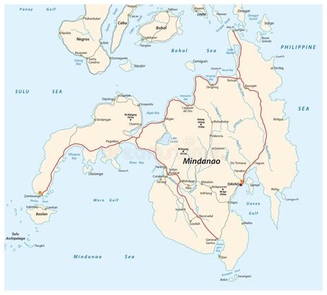 Mindanao Map Philippines Islands