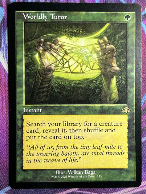 Worldly Tutor Dmr Retro Bootleg Mage