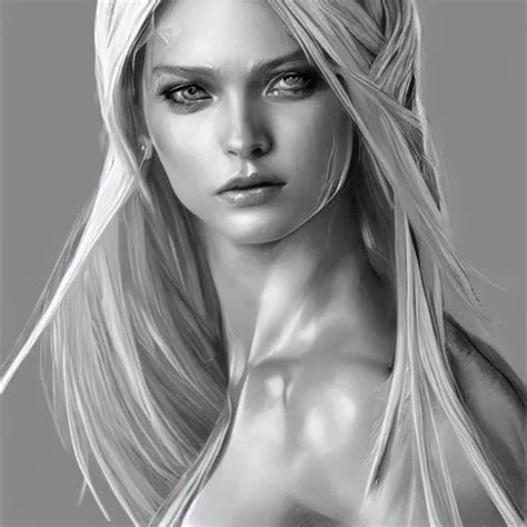 Fantasy Woman Long Blonde Hair White Armor Highly Stable Diffusion