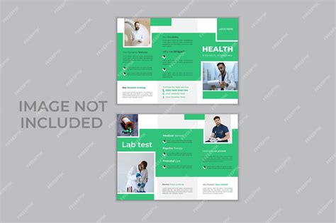 Diseño Moderno De Folletos Triples Para El Cuidado De La Salud Vector Premium