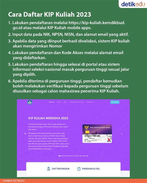 Infografis Pendaftaran Kip Kuliah 2023 Dibuka Cek Syarat Jadwalnya