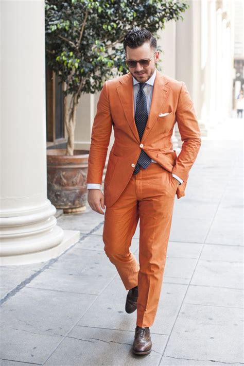 Sartorial Summer The Orange Cotton Suit Well Dressed Men Orange