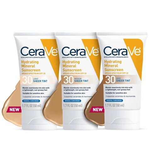 Hydrating Mineral Tinted Sunscreen For Face Spf 30 Cerave