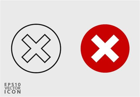 Premium Vector Cross Icon Cancel Icon Close Icon Stop Icon