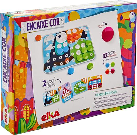 Brinquedo Didático Encaixe Cor Elka Papelaria Arco Iris