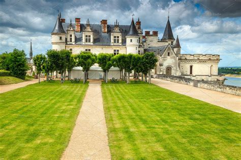 Amazing famous castle of Amboise | Architecture Stock Photos ~ Creative ...