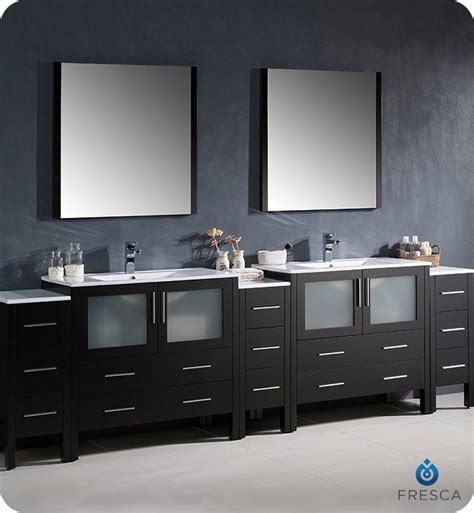 Fvn Es Uns Torino Inch Espresso Modern Double Sink Bathroom