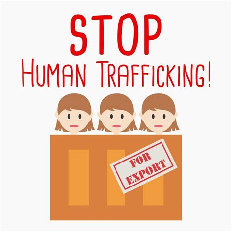 Social Awareness Concept Poster For Stop Human Trafficking Vector