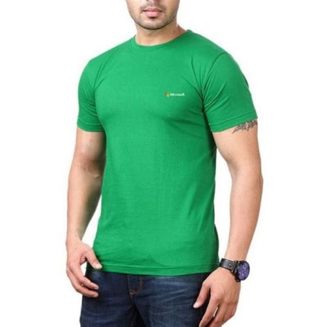 Green Round Neck T Shirt Apparel