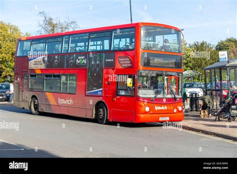 Double Decker Service Bus Operated By Ipswich Reds Woodbridge Suffolk