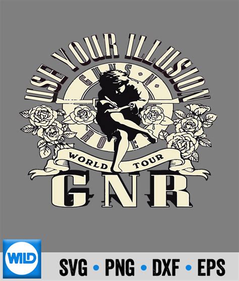 Official Guns N SVG, Official Guns N Roses Illusion World Tour SVG - WildSvg