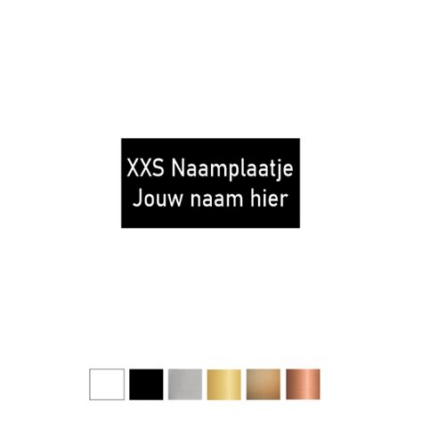 Mini XXS Kunststof Naamplaatje 20x10mm Met Jouw Eigen Naam CombiCraft