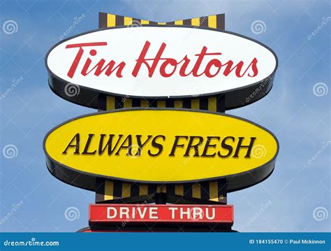 Iconic Tim Hortons Sign in Canada Editorial Image - Image of fresh ...