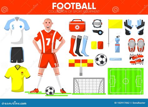 Football Sport Equipment Soccer Game Player Garment Accessory Vector