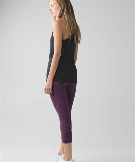 Lululemon Wunder Under Crop II Roll Down Diamond Jacquard Space Dye