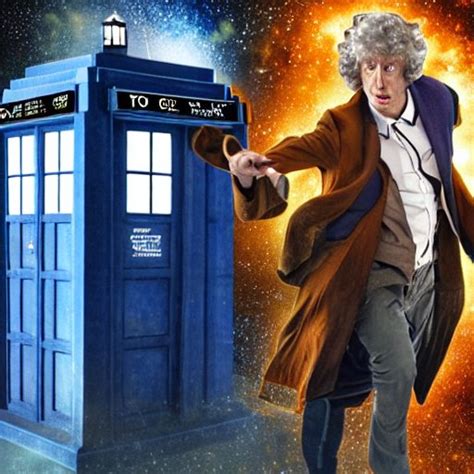 Stabilityai Stable Diffusion Doctor Who Next To His Tardis