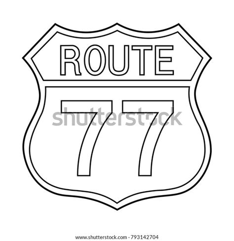 Us Route 77 Line Transparent Sign Stock Vector Royalty Free 793142704