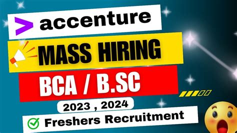 Accenture Mass Hiring Opportunity For Bca B Sc Sasa Role