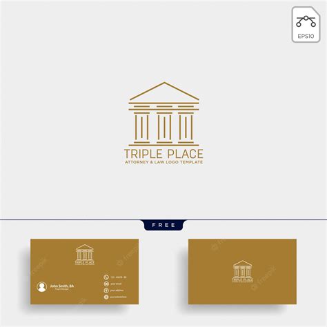 Premium Vector | Attorney logo line template