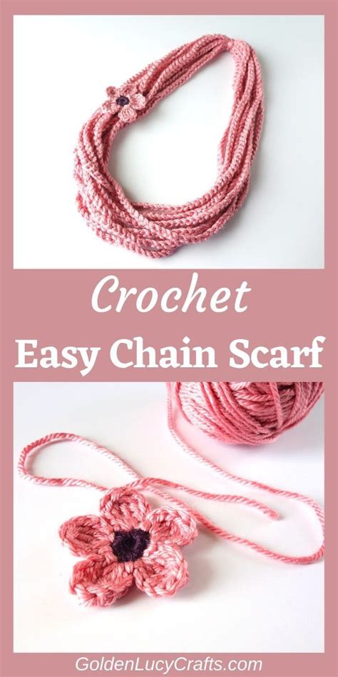 Crochet chain scarf necklace – Artofit